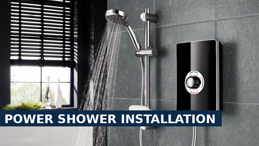 Power shower installation Cobham